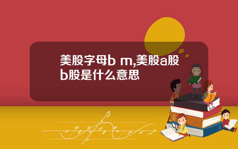 美股字母b m,美股a股b股是什么意思